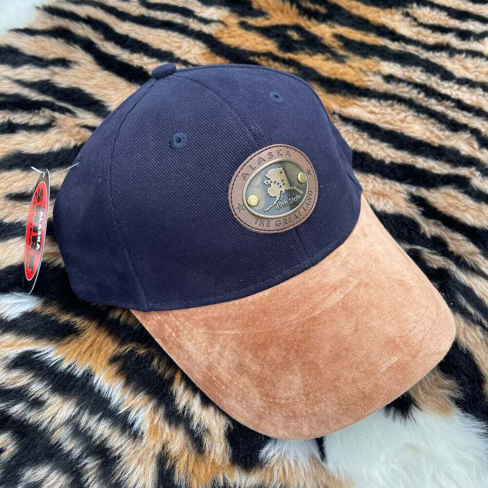 Alaska Shirt Company 49th State Suede Brim Strapback Hat Cap NWT